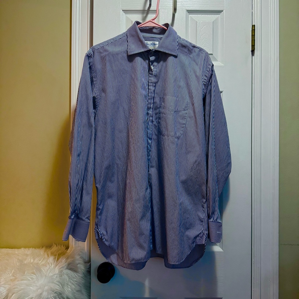 Ben Silver Classic Navy Striped Men's Shirt